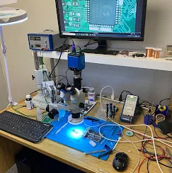 OmniDataPlus microscope station for board-level repair and microsoldering