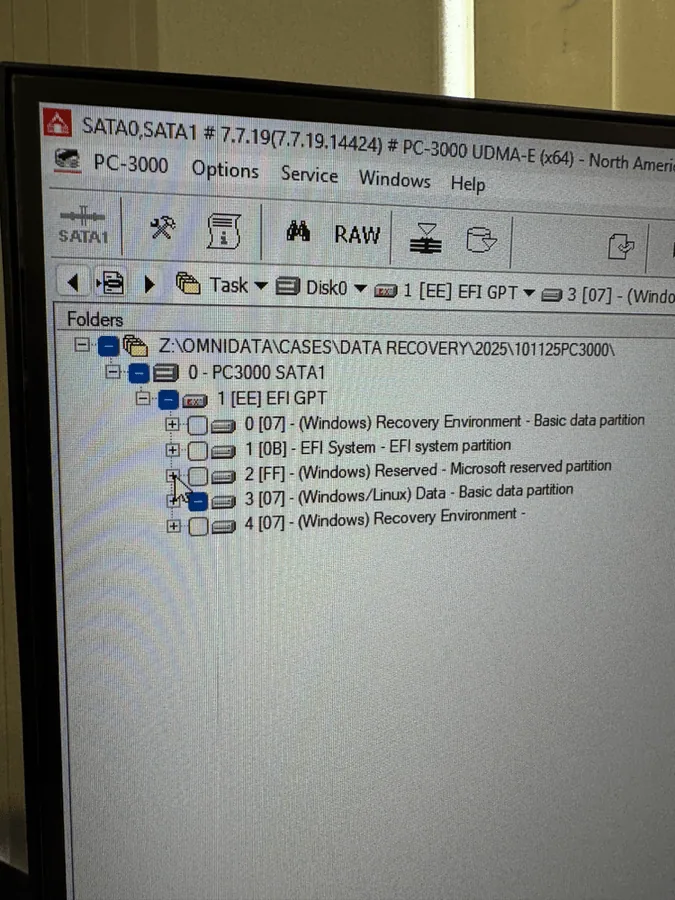 PC-3000 hard drive recovery lab